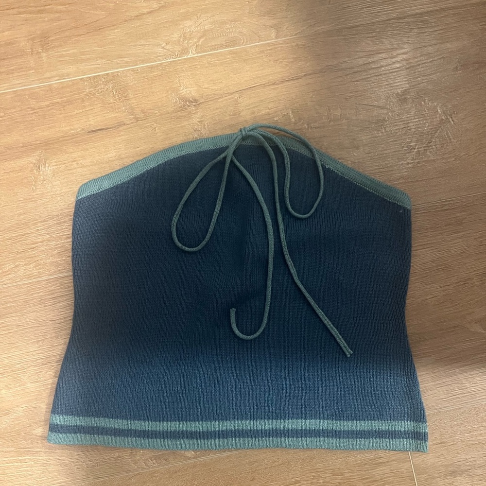 Tiger Mist Blue and Green Knit Top